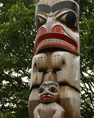 American Indian totem pole